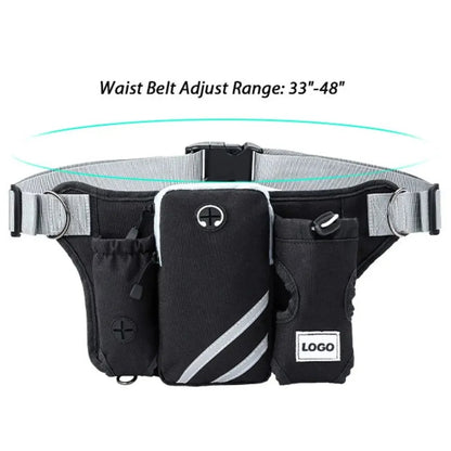 Hands-Free Dog Leash with Waist Belt &amp; Zipper Pouch Horizon
