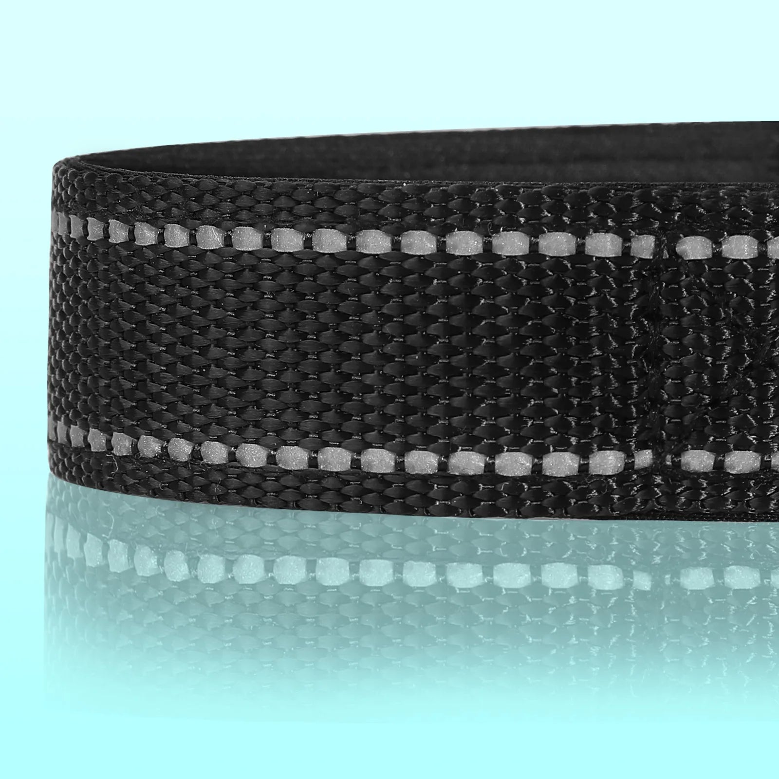 Reflective Adjustable Padded Dog Collar Soft Breathable Pet Neck Strap for Medium Large Dogs Durable Safety Collar for Night