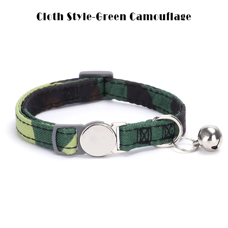 Personalized Cat collar with Bell Safety Buckle Customized Nametag Puppy Kitten Necklace Free Engraving Name ID Tag Nameplate