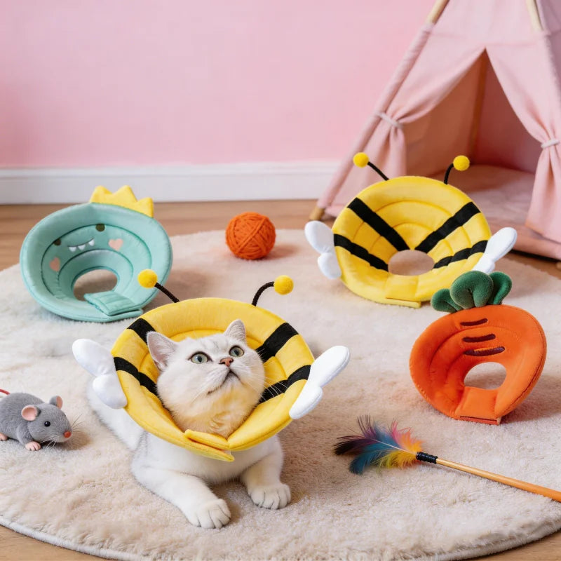 Soft Elizabeth Recovery Collar for Cats Dogs - Anti-Lick Bite Protection Cone Adjustable Pet Post-Surgery Neck Cover Wholesale