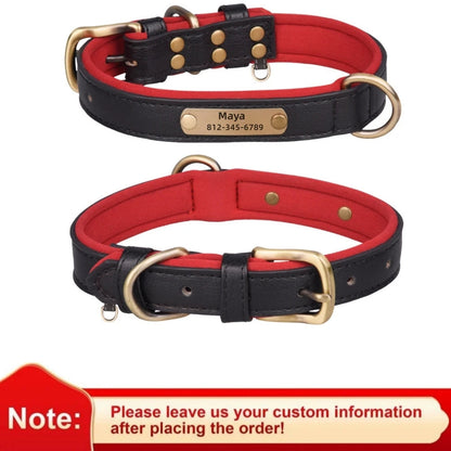 Personalized Leather Dog Collar with Free Engraved Name Horizon
