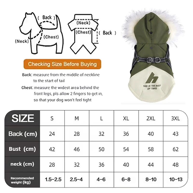 New Pet Dog Winter Warm Coat Fleece Hooded Puppy Jacket Plush  Warm Cotton Vest Autumn Winter Clothing For Dogs Cats Clothes