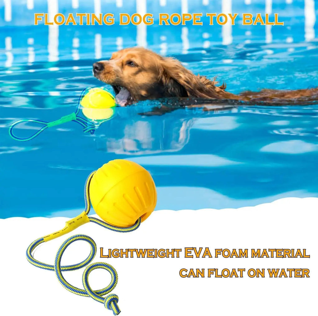EVA Pet Toy Ball Dog Floating Training Dog Pull Ring Bite Resistant Teeth Grinding Pet Ball Wear Rope Ball