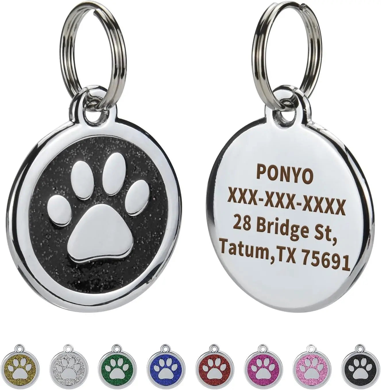 Pet ID Tags Free Engraving Pet Anti-lost Collar Pendant Personalized Puppy Name Tag Cat Paw Decoration Customized Product