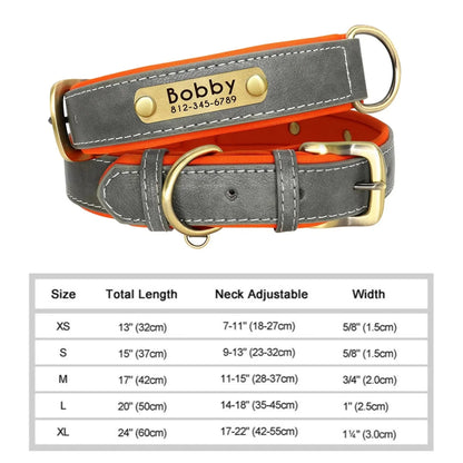 Personalized Leather Dog Collar with Free Engraved Name Horizon