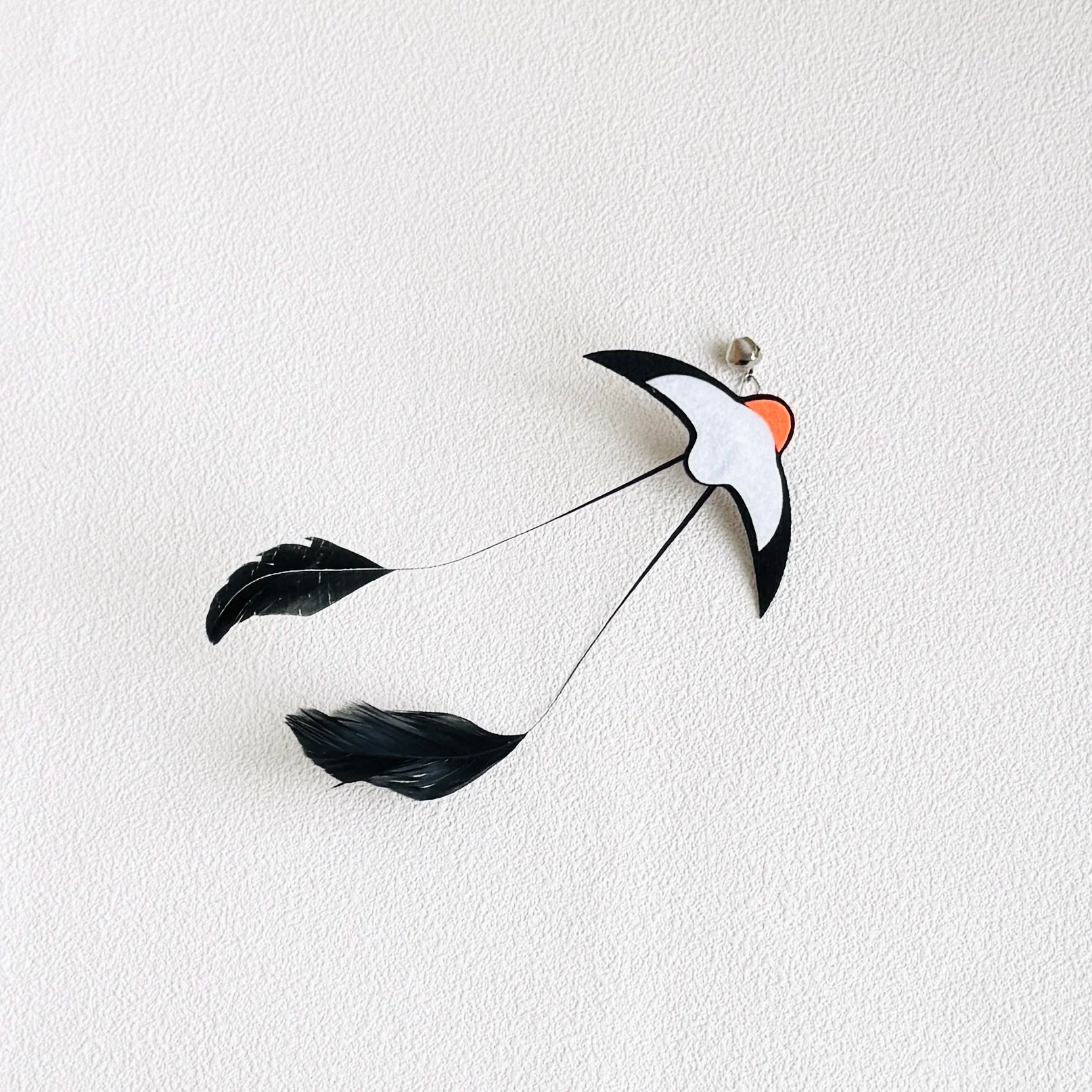 Interactive Cat Toy Funny Simulation Bird Feather with Bell Cat Stick Toy for Kitten Playing Teaser Wand Toy Pet Cats Supplies