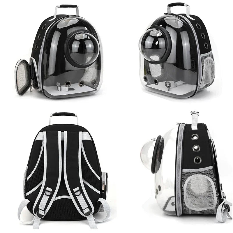 Portable Cat Pet Carrier Backpack Transparent Capsule Bubble Pet Backpack Small Animal Puppy Kitty Breathable Carrier for Travel Horizon