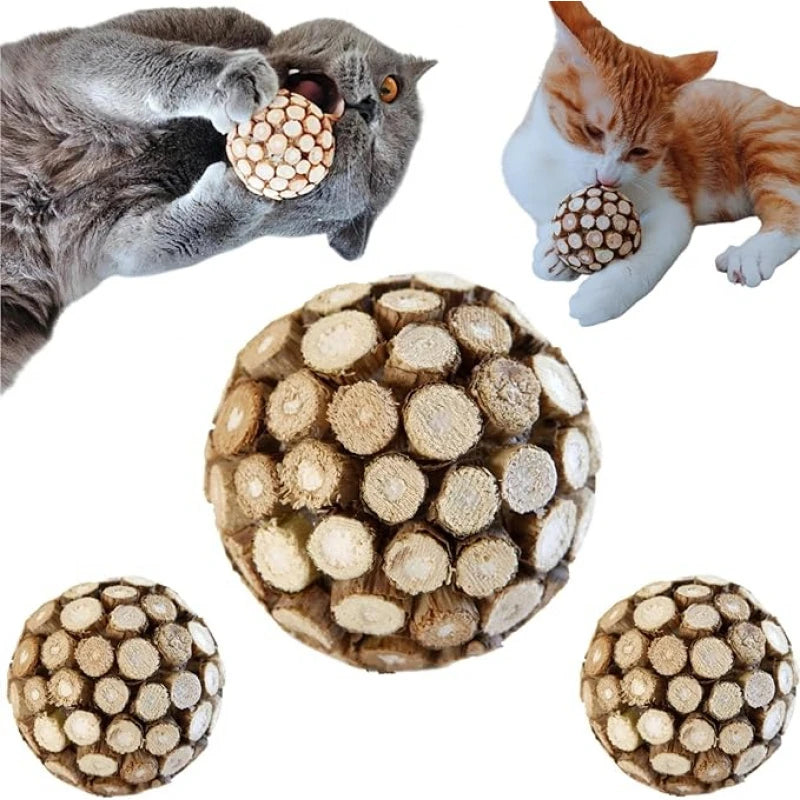 Silvervine Ball Silvervine Stick Chew Combo New Cat Toys Teeth Cleaning Remove Tartar Fresh Breath Cats Kittens Teeth Supplies