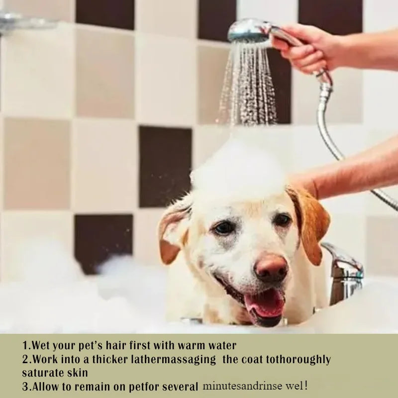 Cat Dog Shampoo Bath Body Wash Conditioner 3-in-1 Oatmeal Flavour Leave Scent Fragrance Deodorizing Bath Pet Cleaning Products