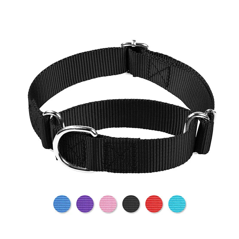 Dog Collar Adjustable Nylon Anti-Punch Pet Collar with Metal D Ring Strong & Durable for Medium & Large Dogs Training Dog Collar