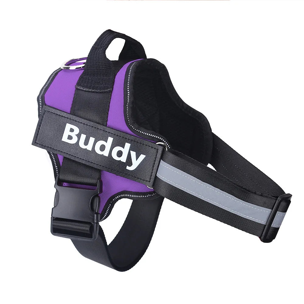 Customized Reflective Dog Harness Vest with ID Patch — No Pull Horizon