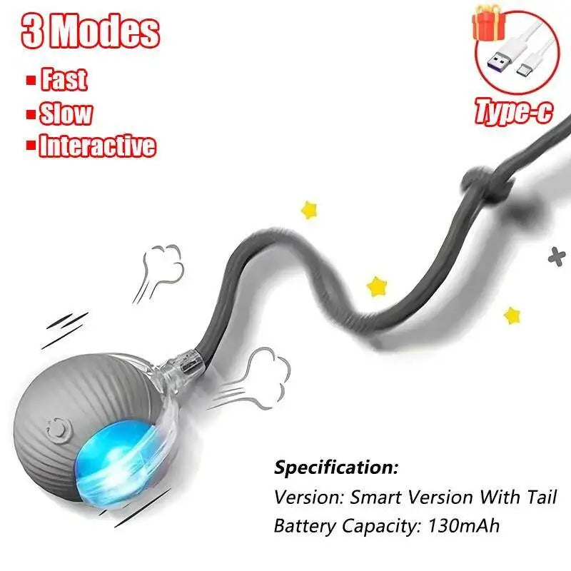 Automatic Rolling Ball Cat &amp; Dog Toy — Rechargeable Smart Pet Toy Horizon