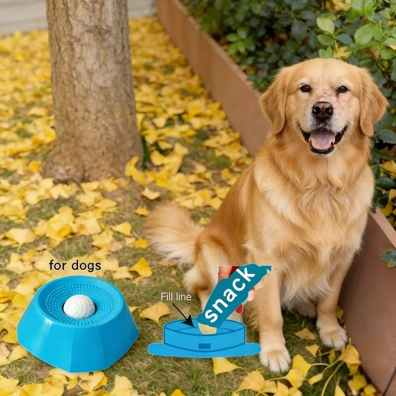 Best-selling new pet food puzzle toy fun licking slow feeder dog bowl non-slip spherical dog licker universal for cats and dogs