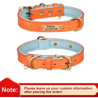 Personalized Leather Dog Collar with Free Engraved Name Horizon