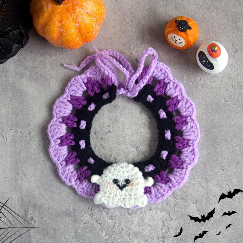 Cat Collar Kawaii Cat Scarf Pet Clothes Halloween Cat Costume Collar Accessorie Nacklace Pet Bibs Halloween Cosplay Decoration