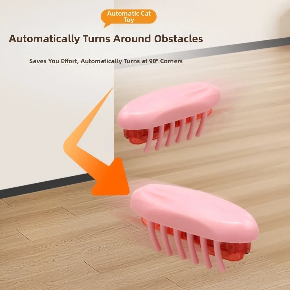 Interactive Play Electric Cat Chasing Beetle Toy TPU Release Energy Jumping Bug Cat Toy Sturdy Durable Moving Insect Cat Toy
