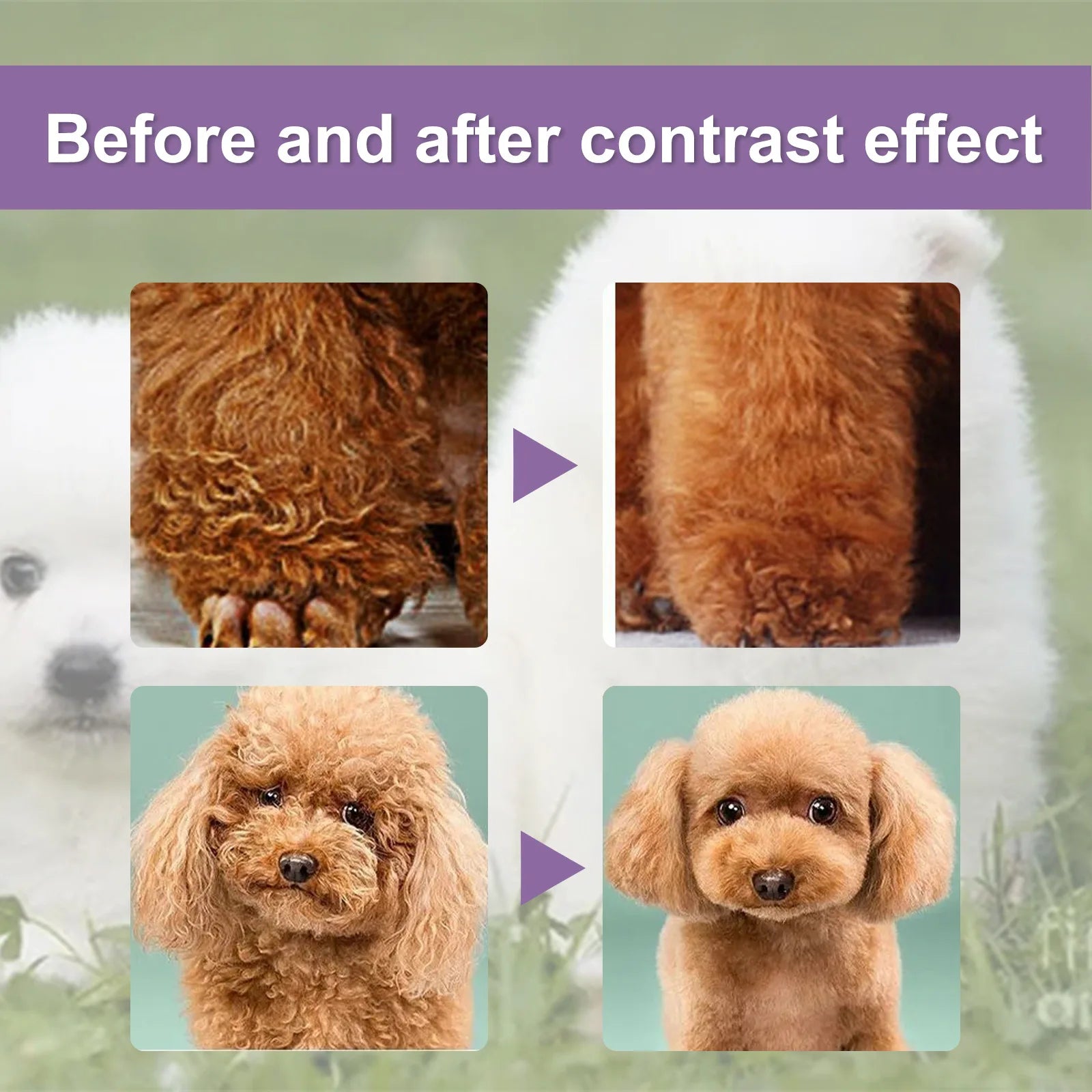 Pet Hair Conditioner Hair Softening Prevent Hair Knots Bathless Clean Odor Removal Moisturizing Cat Anti Mite Ticks Dog Shampoo