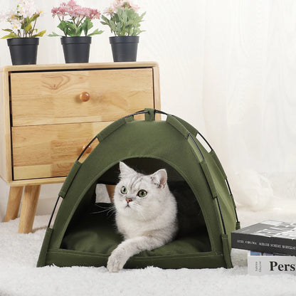 Pet Tent Bed Cats House Supplies Products Accessories Warm Cushions Furniture Sofa Basket Beds Winter Clamshell Kitten Tents Cat Horizon