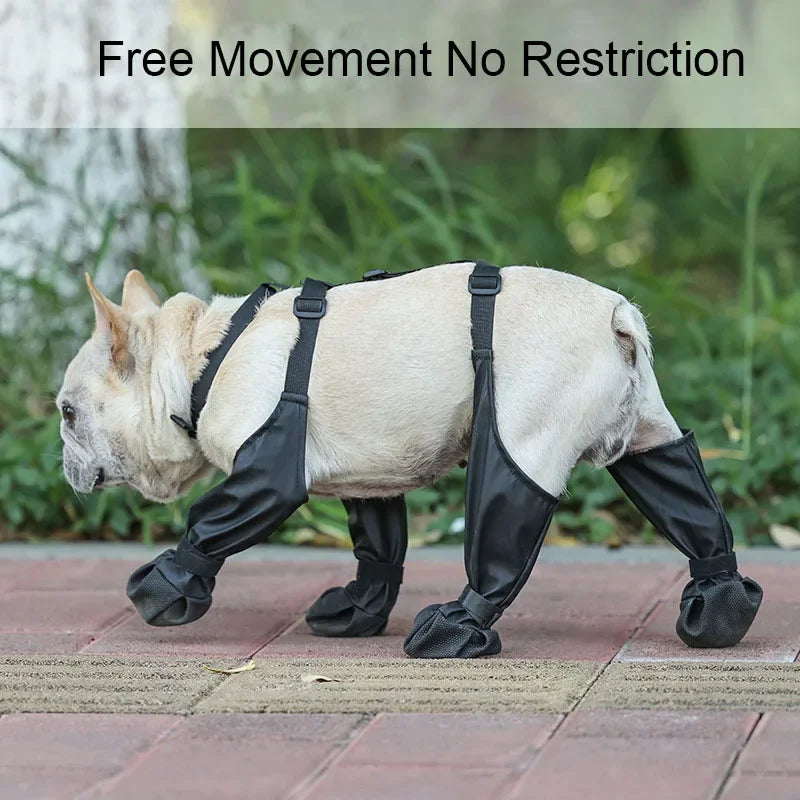 Best Anti-Slip Dog Shoes Pet Paw Protector Dog Rain Booties, Dirty-proof & Anti-fall Dog Outdoor Dog Suspender Sock Shoes