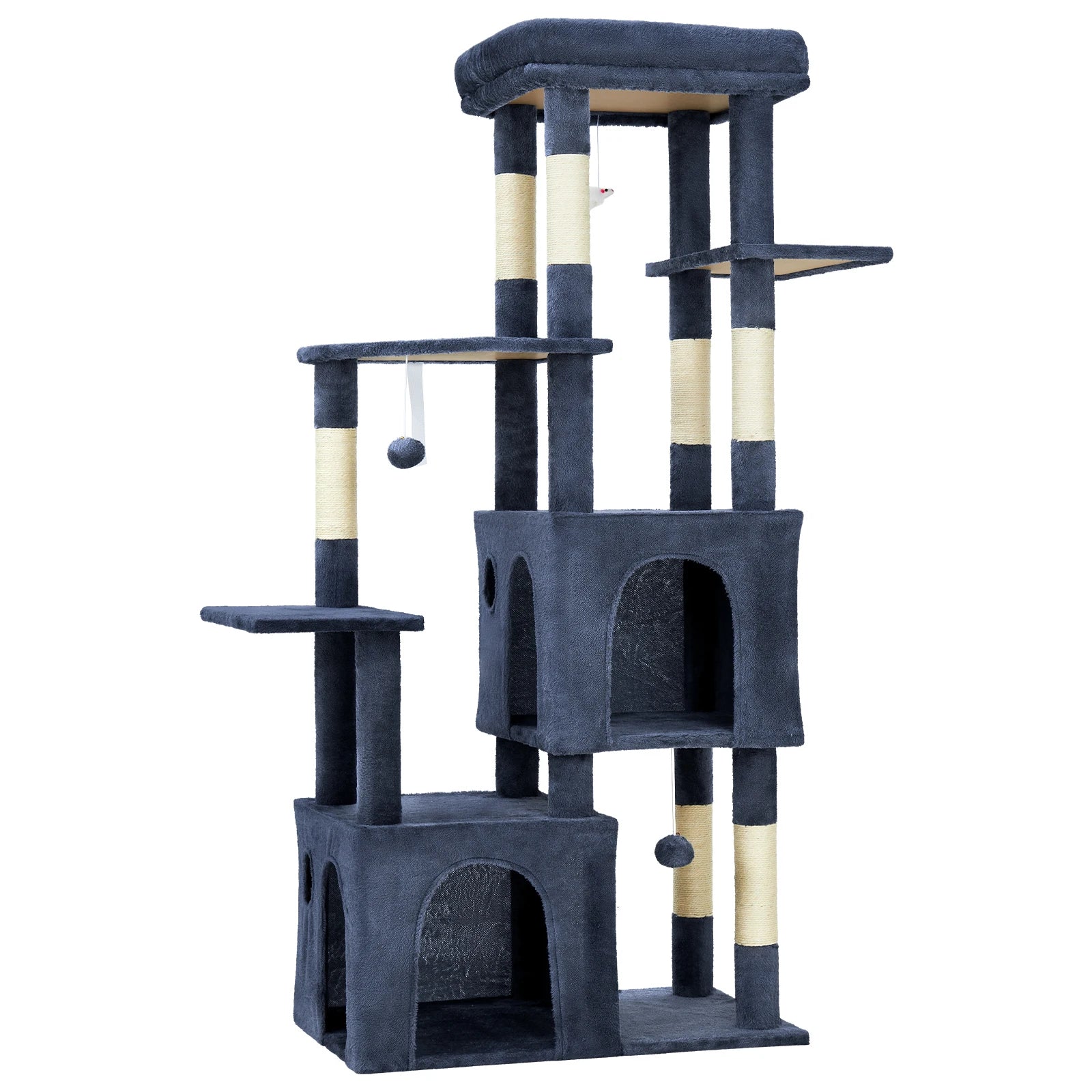 Multi-Level Cat Tree Tower for Large Cats Maine Coons with Perch Condos Sisal Scratching Posts Play Toys Indoor Cat Furniture