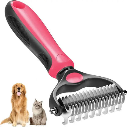2-in-1 Stainless Deshedding Brush &amp; Fur Knot Cutter Horizon