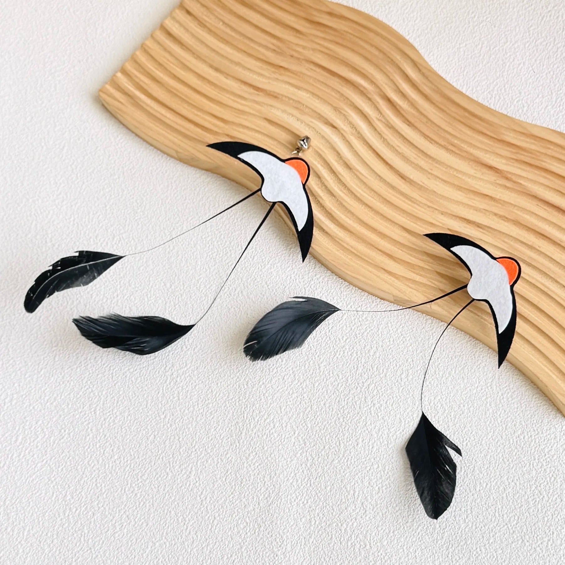 Interactive Cat Toy Funny Simulation Bird Feather with Bell Cat Stick Toy for Kitten Playing Teaser Wand Toy Pet Cats Supplies