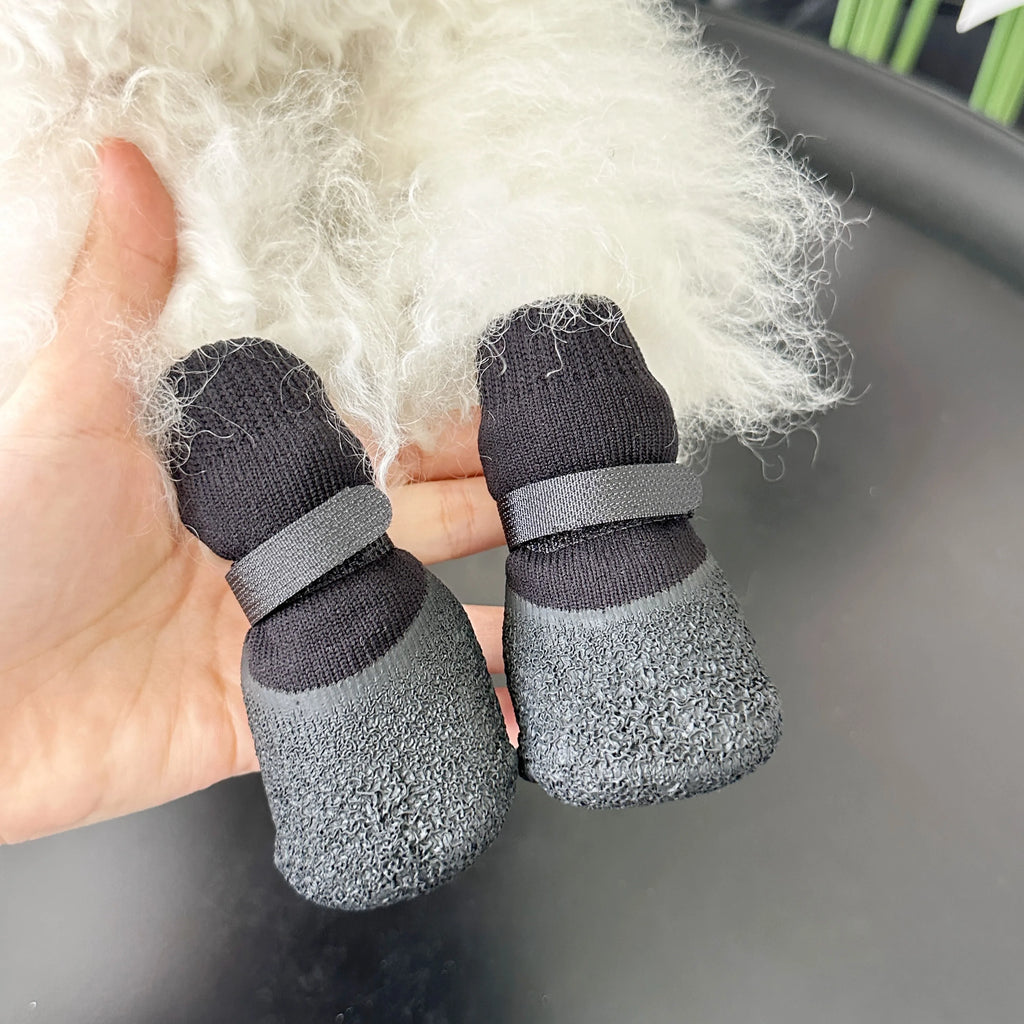 Dogs Anti-Slip Waterproof Soft-Soled Shoes Prevent Falling off Dog Socks for Outdoor Wear Resistant Slip-On Pet Footwear