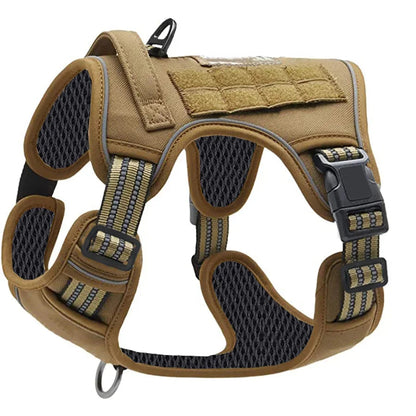 Tactical Military Dog Harness with Reflective Straps &amp; Control Handle Horizon