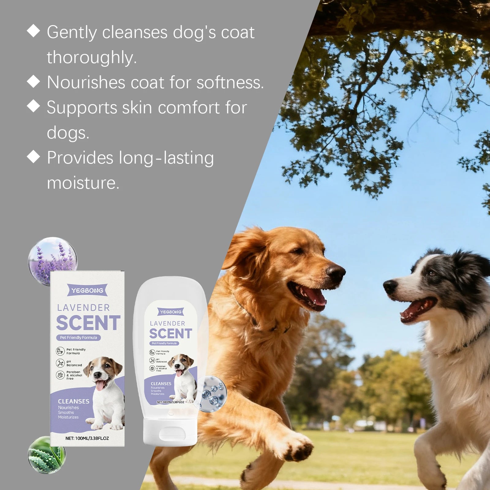 4 In 1 Dog Shampoo Conditioner Oatmeal Sensitive Skin Deep Clean Odor Control Detangler Nourishing Fur Dog Grooming  Body Wash