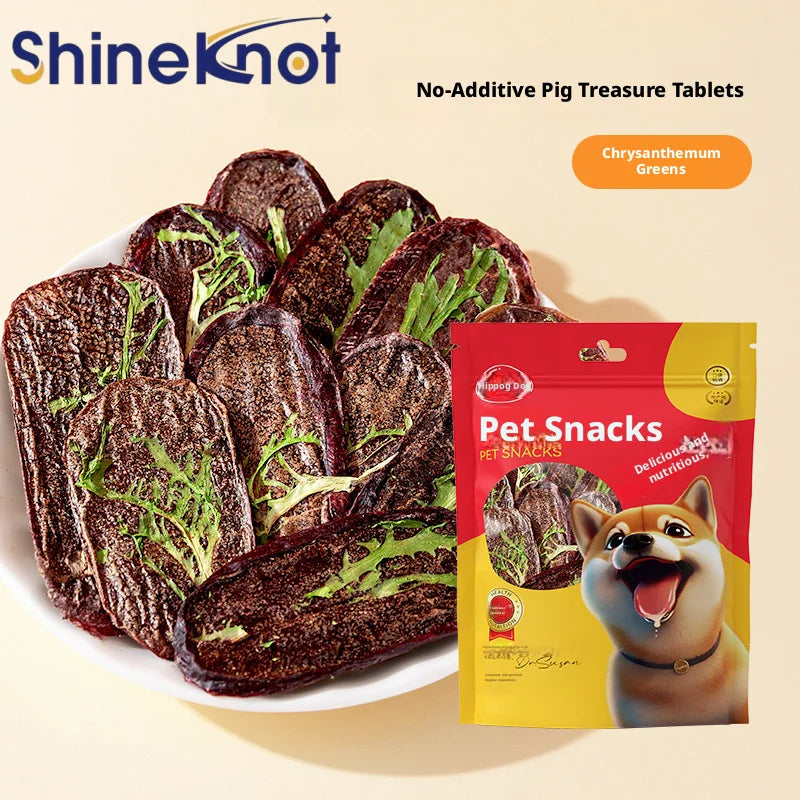 SHINEKNOT Pet 0 Add Dried Pig Testicular Slices Dog And Cat Snacks Training Rewards For Cooling Down Freeze Dried Snacks