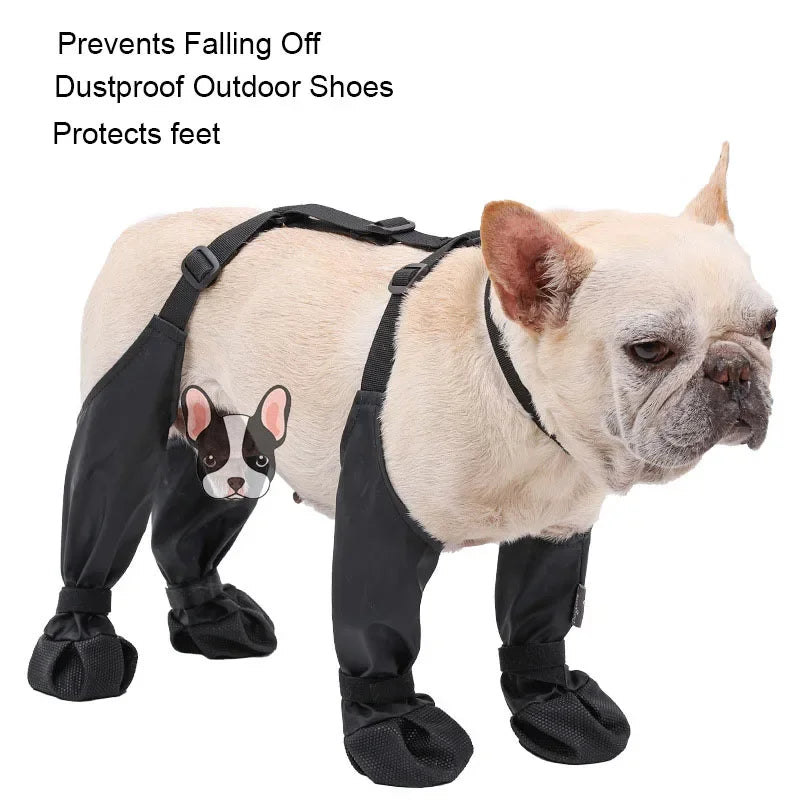 Best Anti-Slip Dog Shoes Pet Paw Protector Dog Rain Booties, Dirty-proof & Anti-fall Dog Outdoor Dog Suspender Sock Shoes