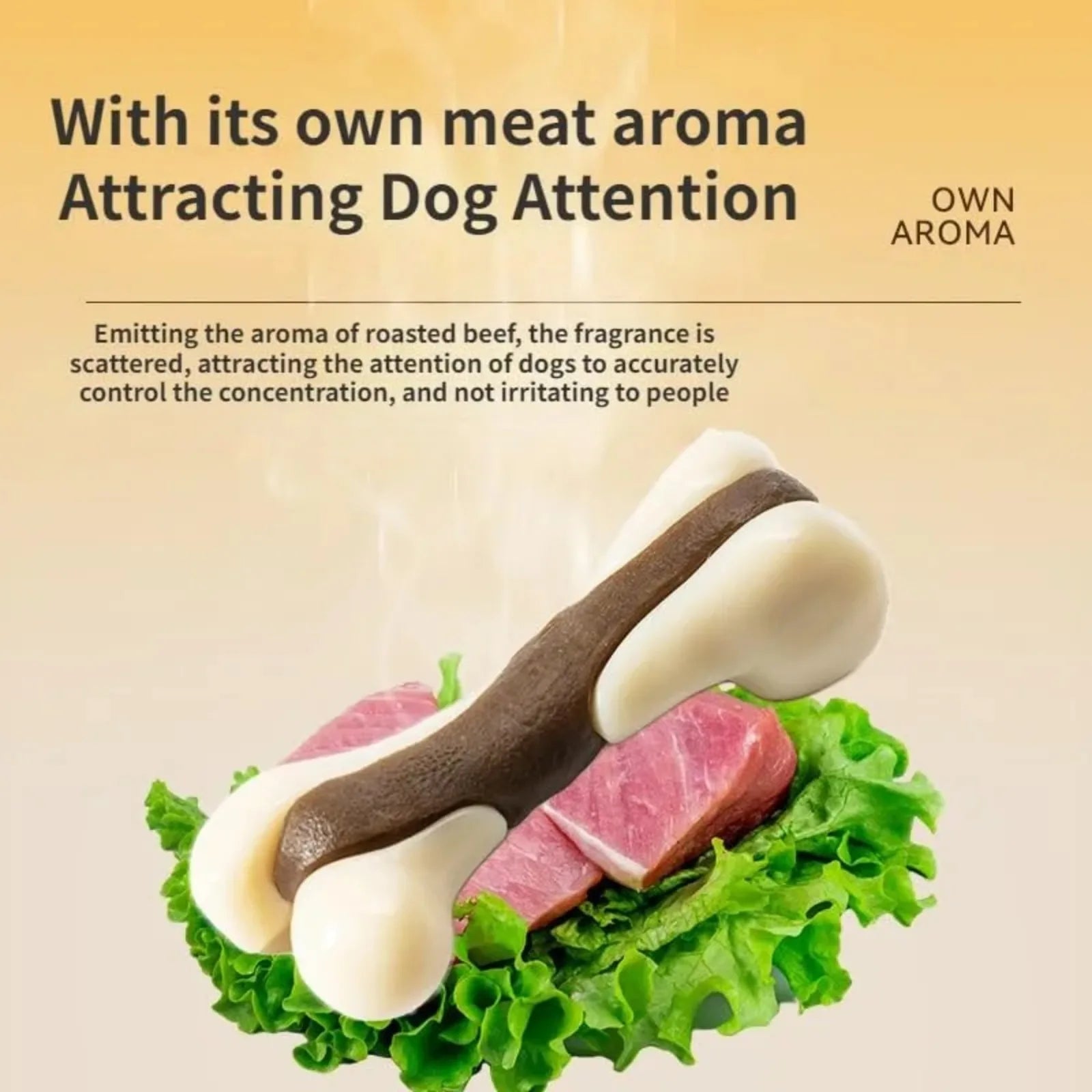 Bacon Edible Dog Chew Toy for Aggressive Chewers - Durable Nylon Bone Dental Cleaning Teeth Grinding Toy, Tartar Control 2 Size