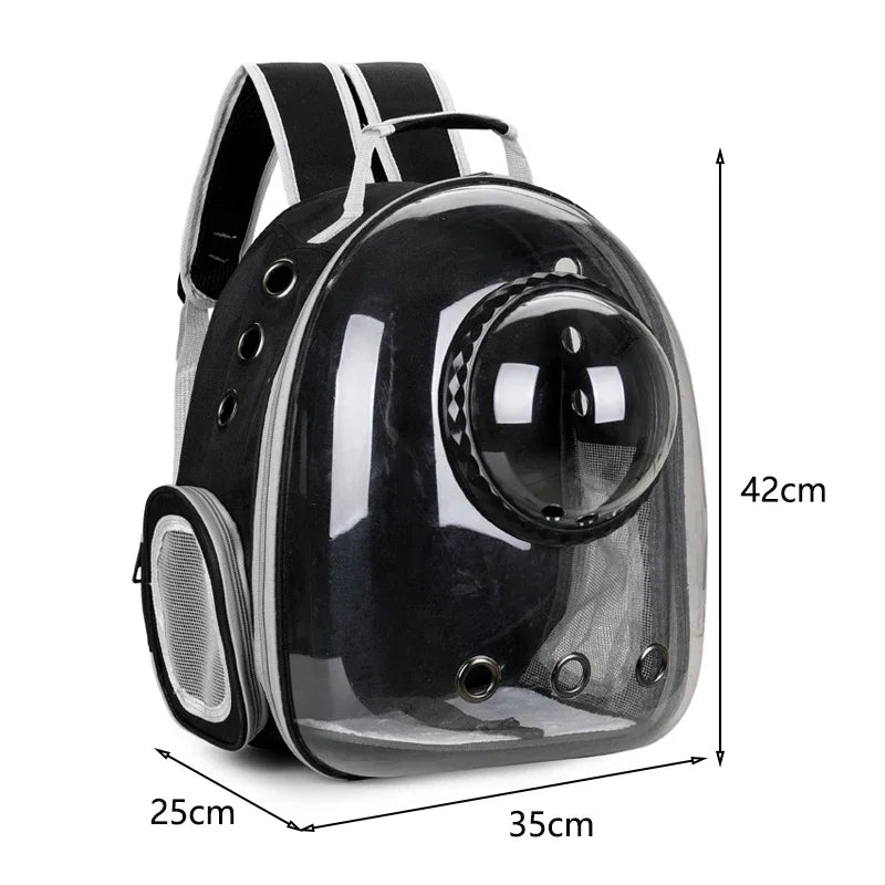 Portable Cat Pet Carrier Backpack Transparent Capsule Bubble Pet Backpack Small Animal Puppy Kitty Breathable Carrier for Travel Horizon