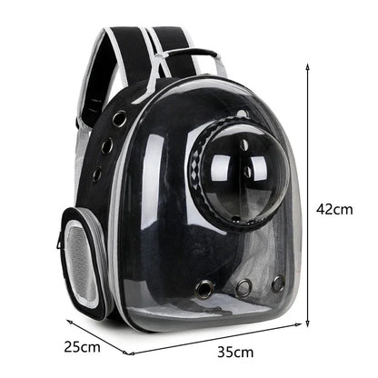 Portable Cat Pet Carrier Backpack Transparent Capsule Bubble Pet Backpack Small Animal Puppy Kitty Breathable Carrier for Travel Horizon