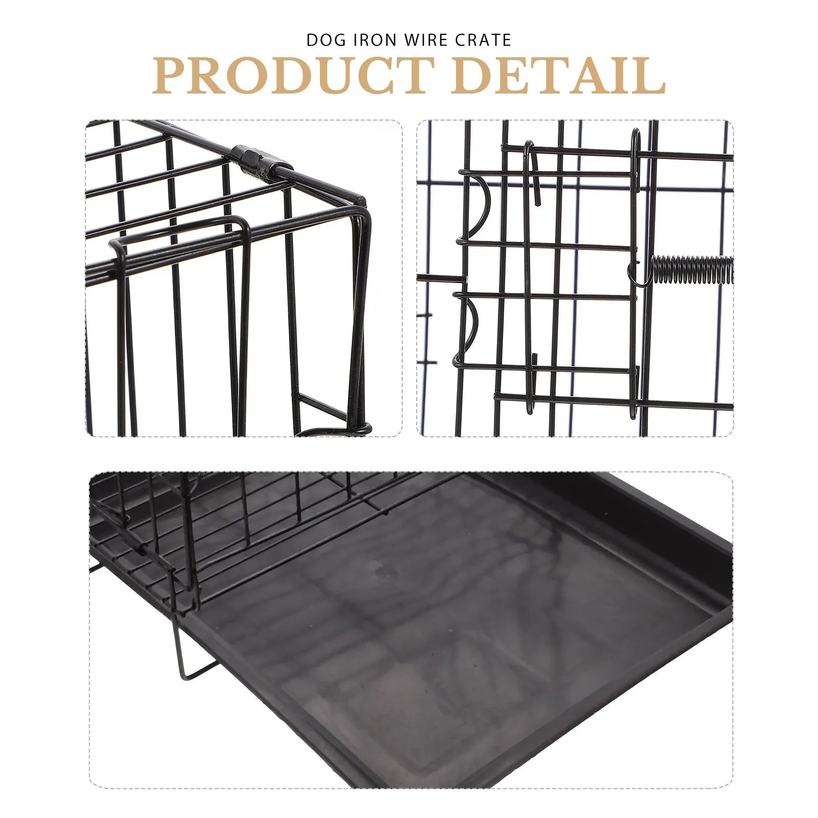 1 Set Folding Crate Pet Cage Iron Wire Kennel For Cat Dog Large Durable Training Shelter Pet Supplies Animal Cage Dog Metal