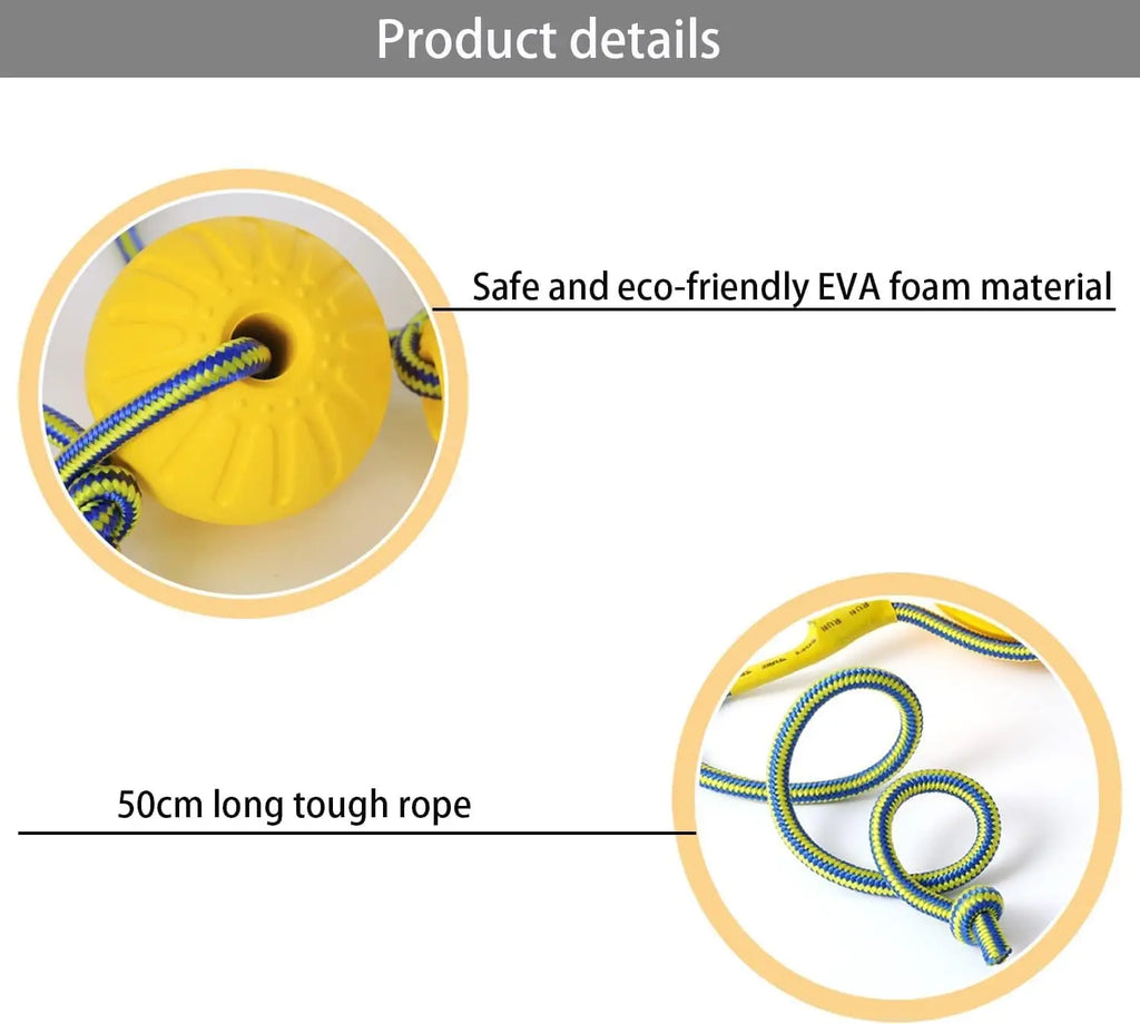 EVA Pet Toy Ball Dog Floating Training Dog Pull Ring Bite Resistant Teeth Grinding Pet Ball Wear Rope Ball