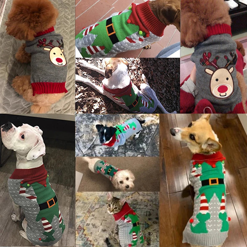Christmas Holiday Dog Sweater — Warm Autumn &amp; Winter Outfit Horizon