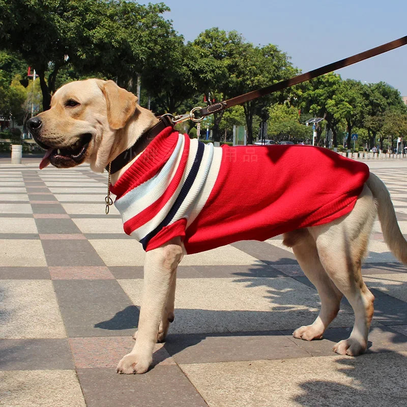 Big Dog Sweater Christmas Clothes for Small Medium Large Dogs Golden Retriever Rottweiler Turtleneck Pullover Winter Warm