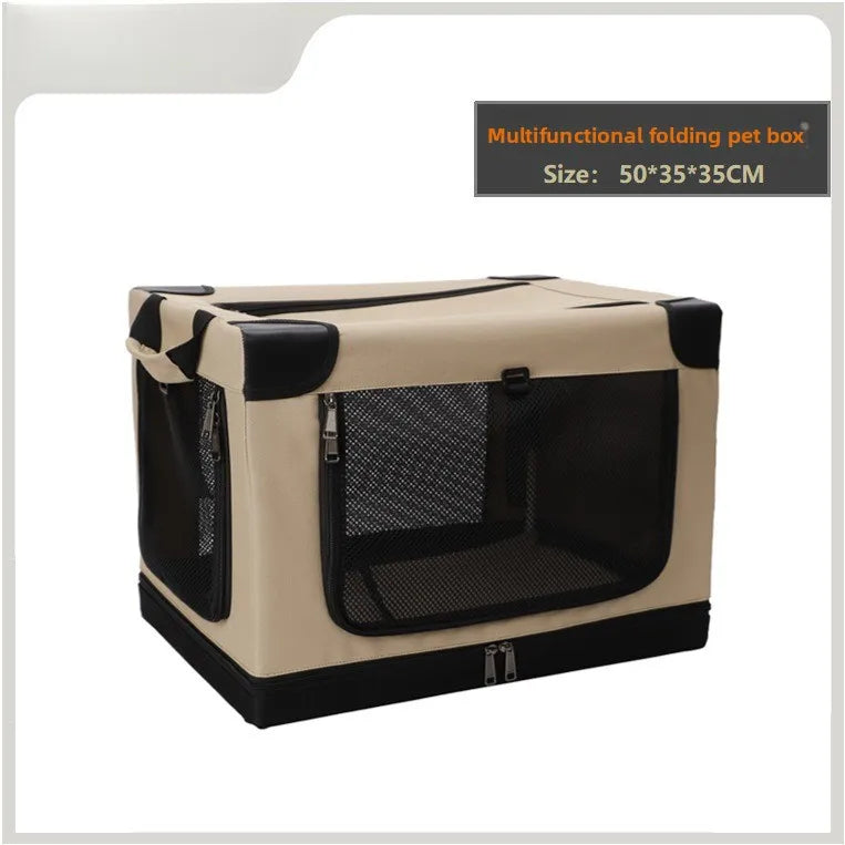 Car Dog Cage Trunk Dog Cage Large, Medium and Small Pet Safety Seat Cat Cage Foldable Car Ride Artifact