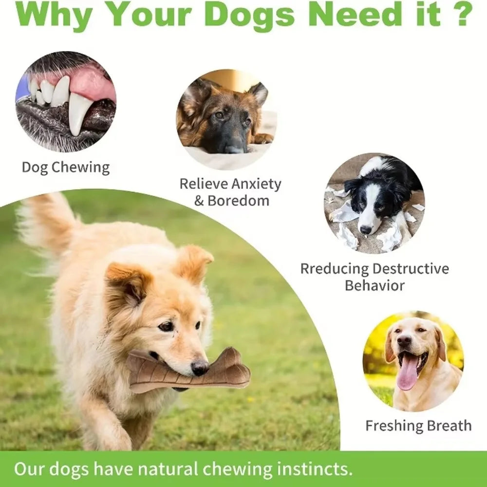 New Simulation Dog Bone Toy Teeth Sharpening Chewing Interactive Plaything Beef Fragrance Puppy Tooth Care Stick Pet Products