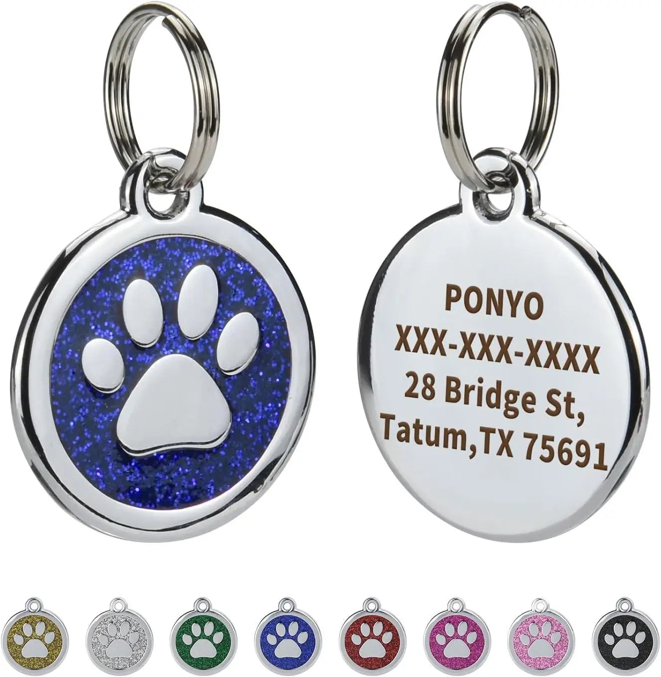 Pet ID Tags Free Engraving Pet Anti-lost Collar Pendant Personalized Puppy Name Tag Cat Paw Decoration Customized Product