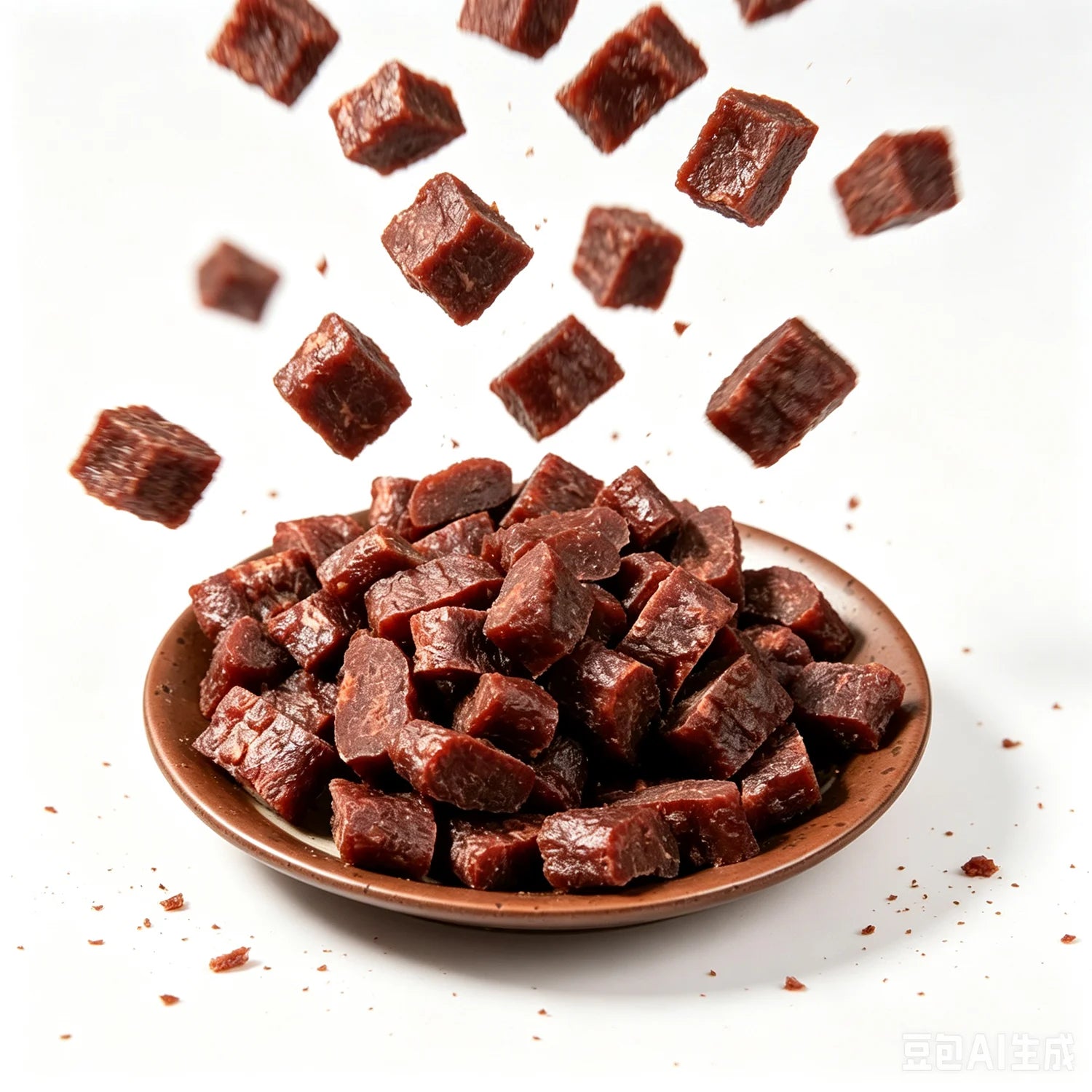 Beef Jerky Dog Treats, Premium Quality Raw Protein Warps for Dogs, Bite-Sized Training Treats & Food Topper, Cat Friendly