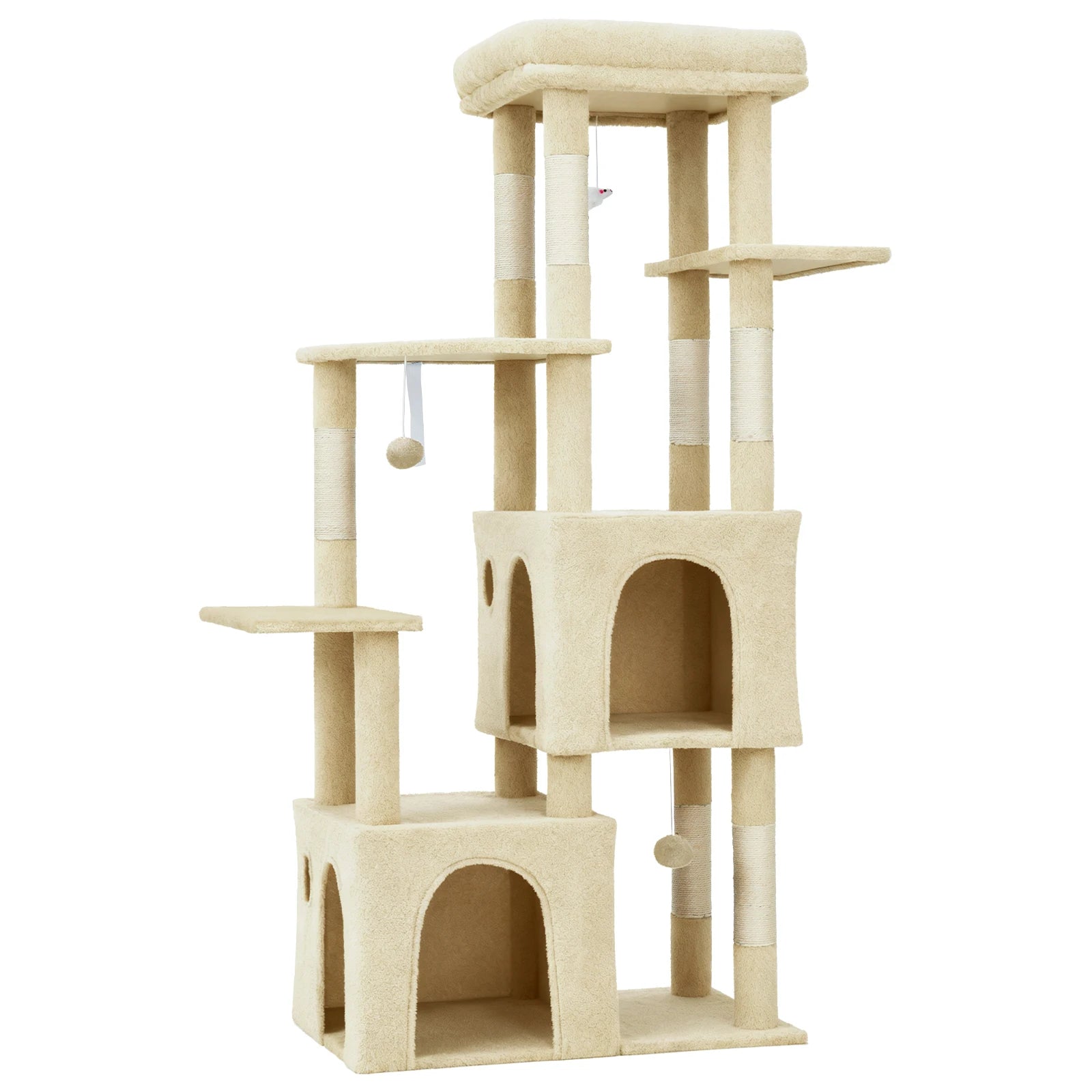 Multi-Level Cat Tree Tower for Large Cats Maine Coons with Perch Condos Sisal Scratching Posts Play Toys Indoor Cat Furniture