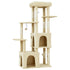 Multi-Level Cat Tree Tower for Large Cats Maine Coons with Perch Condos Sisal Scratching Posts Play Toys Indoor Cat Furniture Horizon