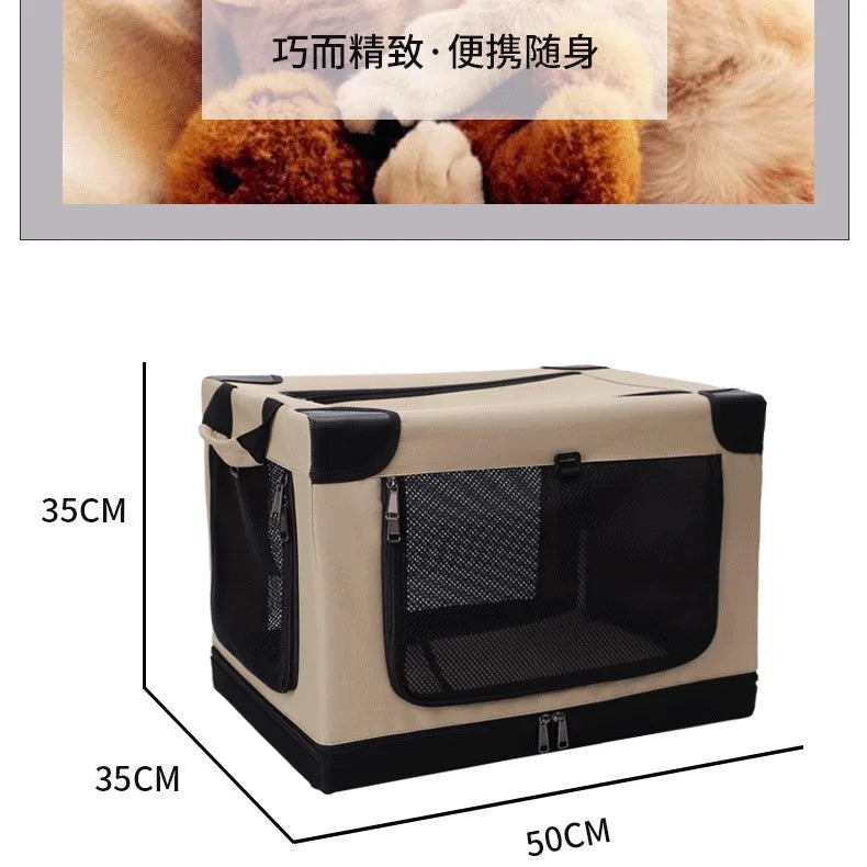 Car Dog Cage Trunk Dog Cage Large, Medium and Small Pet Safety Seat Cat Cage Foldable Car Ride Artifact