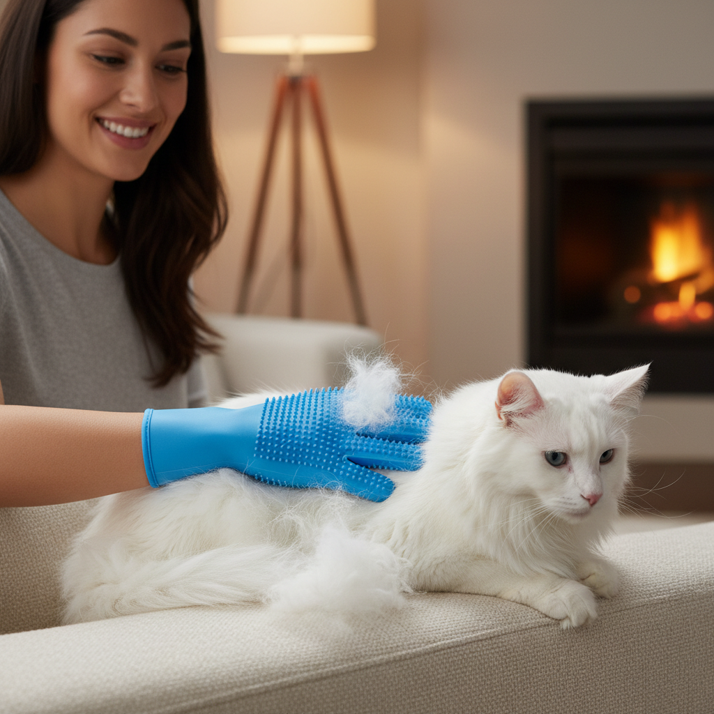 Silicone Pet Grooming Gloves — Hair Removal &amp; Bath Brush Horizon