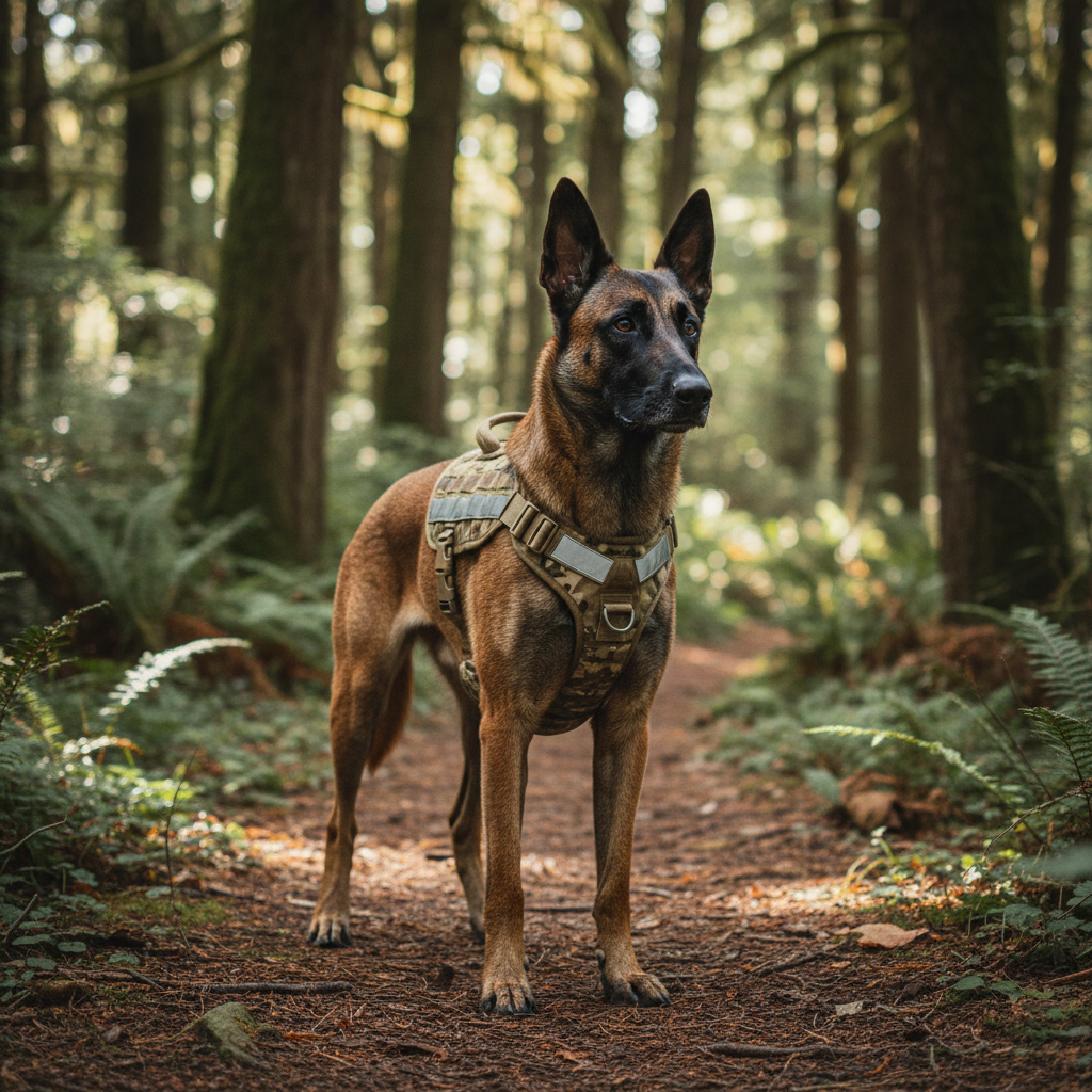 Tactical Military Dog Harness with Reflective Straps &amp; Control Handle Horizon